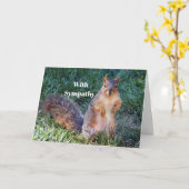 Schattigee Eekhoorn Foto Sympathie Kaart (Gele Bloem)
