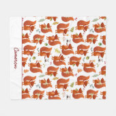 Schattigee eekhoorn gepersonaliseerd bos fleece deken (Voorkant (Horizontaal))