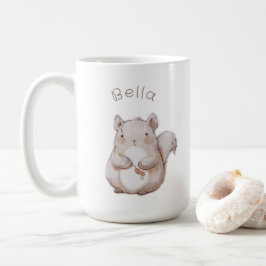 Schattigee eekhoorn, gepersonaliseerde baby bodysu koffiemok