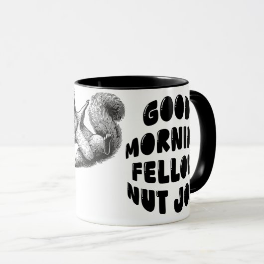 Schattigee Eekhoorn - Goedemorgen Fellow Nut Jobs Mok (Voorkant rechts)