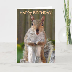 Schattigee eekhoorn Happy Birthday Kaart