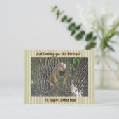 Schattigee eekhoorn "Ik mis je" Gezegde Hi Briefkaart (Staand voorkant)