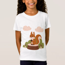 Schattigee eekhoorn in het bos t-shirt