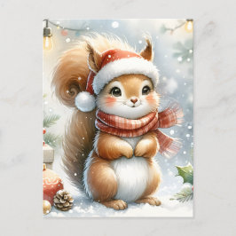 Schattigee Eekhoorn Kerst Briefkaart - Schattig