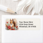 Schattigee Eekhoorn Kerst Gemakkelijk Lees Retoura Etiket (Insitu)