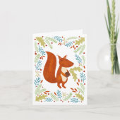 Schattigee Eekhoorn Kerstvakantie Kaart (Voorkant)