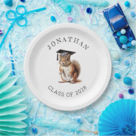 Schattigee Eekhoorn Kleuterschool Graduation Party Papieren Bordje