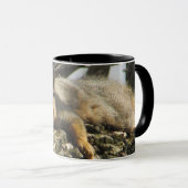 Schattigee Eekhoorn Koffie Mok met Zwart Handvat (Voorkant rechts)