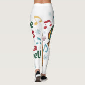Schattigee eekhoorn met kerstmuts en hoofdtelefoon leggings (Achterkant)