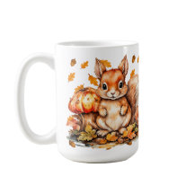 Schattigee eekhoorn met paddenstoelen - Autumn Wil