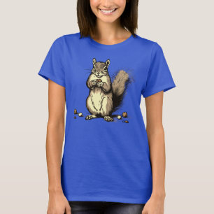 Schattigee eekhoorn met zijn nootjes voor Dierenvr T-shirt