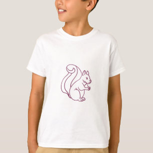 Schattigee eekhoorn modern grappig Jongens' T-shirt