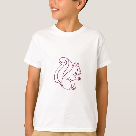 Schattigee eekhoorn modern grappig Jongens' T-shirt (Voorkant)