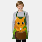 Schattigee Eekhoorn Notenbos Kinder All-Over Print Schort (Gedragen)