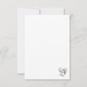 Schattigee eekhoorn op hek plat dank u kaart (Achterkant)