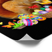 Schattigee Eekhoorn Paasdag Konijneneieren Paasdag Poster (Hoek)