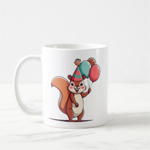 Schattigee eekhoorn verjaardag koffiemok