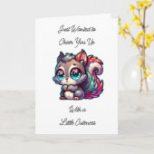 Schattigee eekhoorn | Vriendschap opvrolijken Kaart (Gele Bloem)