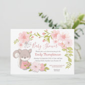 Schattigee eekhoornbloemen bladeren Lijst Baby sho Kaart (Staand voorkant)