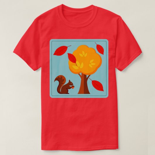 Schattigee eekhoornboom t-shirt (Design voorkant)