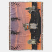 Schattigee eekhoorns bij zonsondergang deken (Voorkant Verticaal)