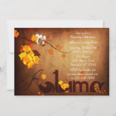 Schattigee Eekhoorns Herfst Herfst Verjaardagsuitn Kaart (Achterkant)