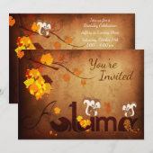 Schattigee Eekhoorns Herfst Herfst Verjaardagsuitn Kaart (Voorkant / Achterkant)