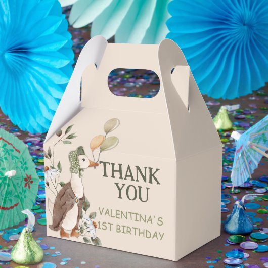 Schattigee Een Gekke Gans Kwekerij Rhymes Verjaard Bedankdoosjes (Feest)