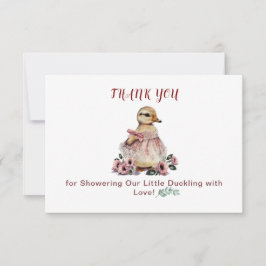 Schattigee eend Baby shower dank je kaart
