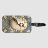 Schattigee eend  bloemige Natuur geïnspireerd Bagagelabel (Voorkant (horizontaal))