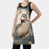 Schattigee eend  bloemige Natuur geïnspireerd Schort (Insitu)