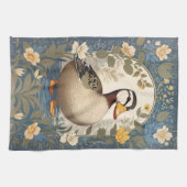 Schattigee eend bloemige Natuur geïnspireerd Theedoek (Horizontaal)