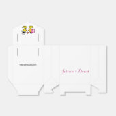 Schattigee eend bruiloft gunst ontwerp bedankdoosjes (Uitgevouwen)