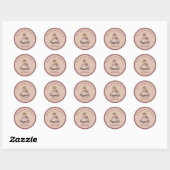 Schattigee eend Dank u Stickers | Baby shower-guns (Vel)