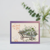 Schattigee eend die aan je denkt in bloei briefkaart (Staand voorkant)