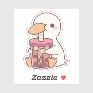 Schattigee eend Drink Boba Tea Sticker