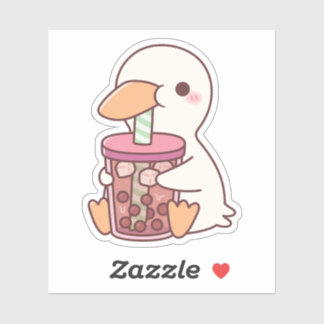Schattigee eend Drink Boba Tea Sticker
