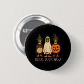 Schattigee eend eend boe grappige spookachtige gan ronde button 5,7 cm (Voorkant /achterkant)