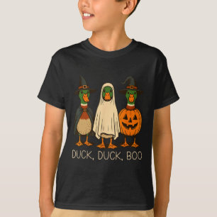 Schattigee eend eend boe grappige spookachtige gan t-shirt