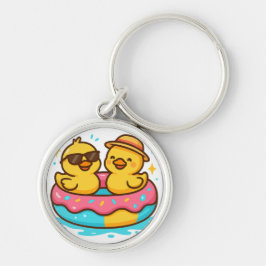 Schattigee eend in Floatie – Grappig Zomer Vibes T Sleutelhanger