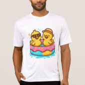 Schattigee eend in Floatie – Grappig Zomer Vibes T T-shirt (Voorkant)