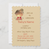 Schattigee eend in rode laarzen Baby shower Kaart (Achterkant)
