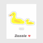 Schattigee eend ouder mam ducking Cartoon illustra Sticker (Vel)