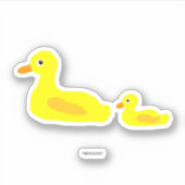 Schattigee eend ouder mam ducking Cartoon illustra Sticker (Voorkant)