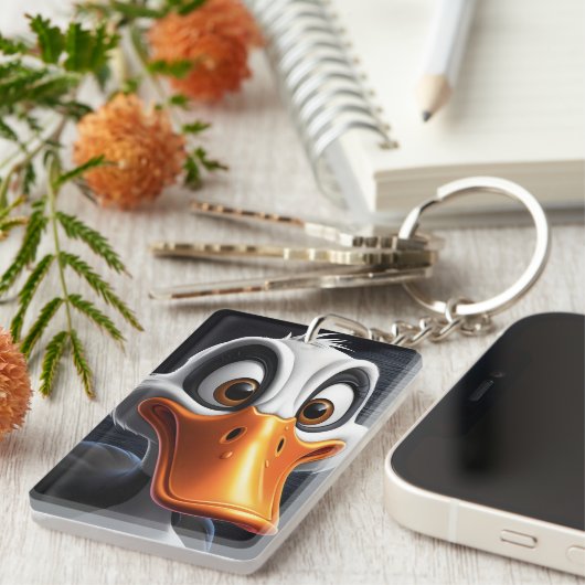 Schattigee eend. sleutelhanger (Voorkant Rechts)