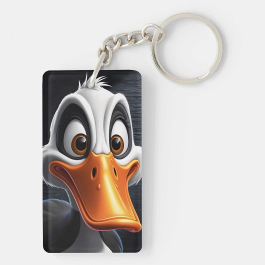 Schattigee eend. sleutelhanger (achterkant)