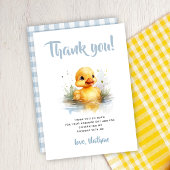 Schattigee eend verjaardagsflat dank u kaart