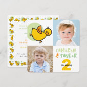 Schattigee eenden Jongen Meisje Tweeling Gezamenli Kaart (Voorkant / Achterkant)