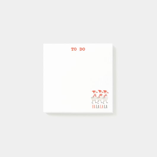 Schattigee eenden kerst te doen lijst post-it note (Voorkant)