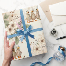 Schattigee eenden met bloemen